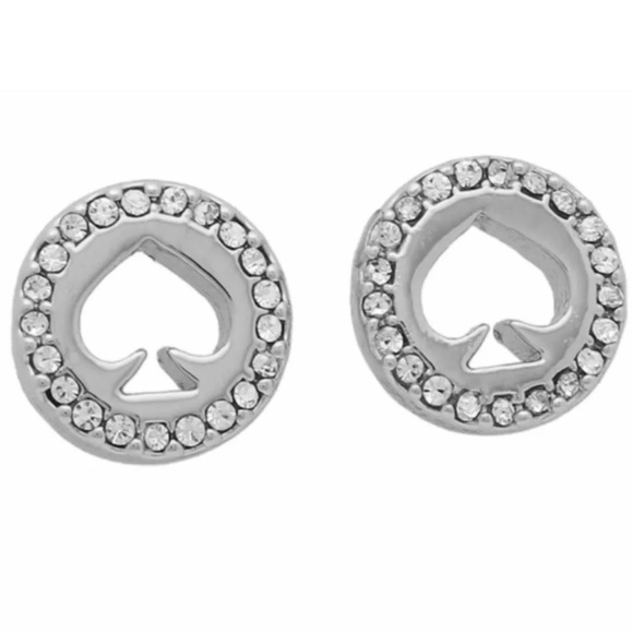 kate spade Jewelry - ♠️ Kate Spade ♠️ Spot the Spade crystal earrings - Silver